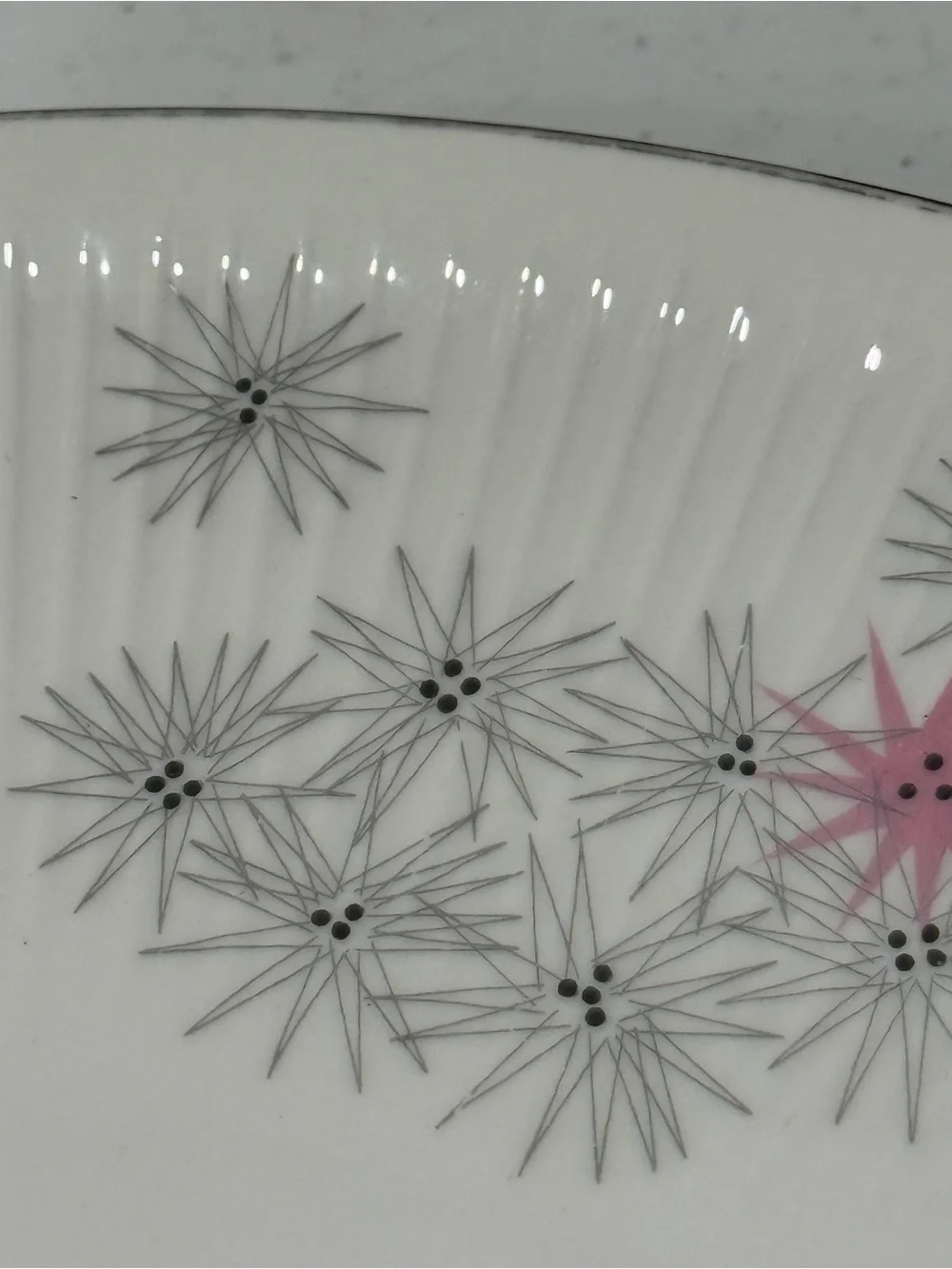Thomas Germany Rosenthal Porcelain MCM Atomic Starburst Platter 7529 Design